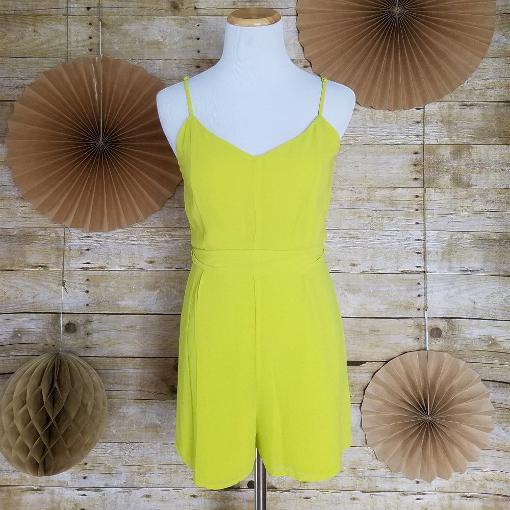 NWT - NEON GREEN  TIE WAIST ROMPER